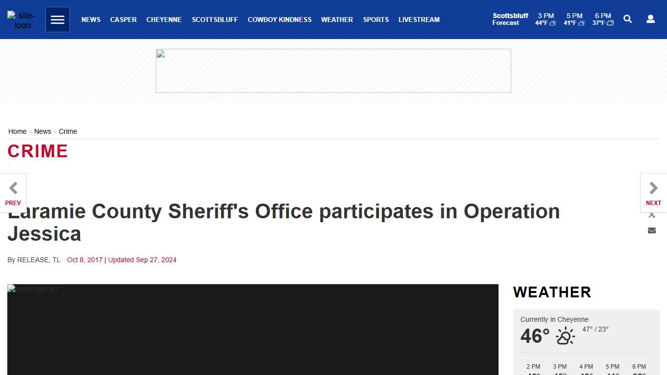 Laramie County Sheriff's Office participates in Operation Jessica Crime wyomingnewsnow.tv