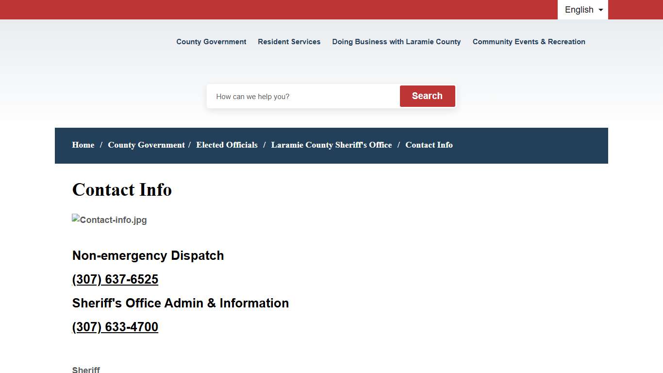Contact Info - Laramie County, Wyoming