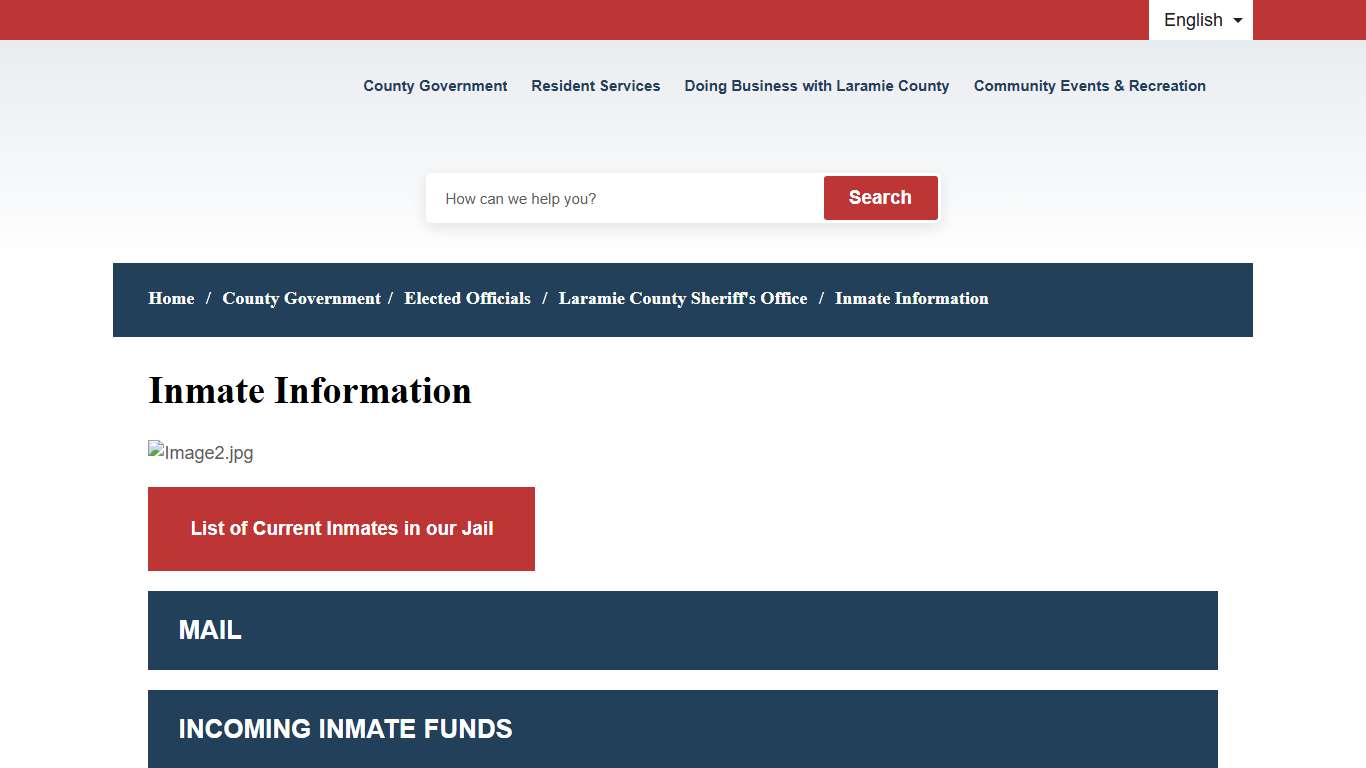 Inmate Information - Laramie County, Wyoming